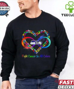 Seattle Seahawks Heart Fight Cancer in All Colors shirt