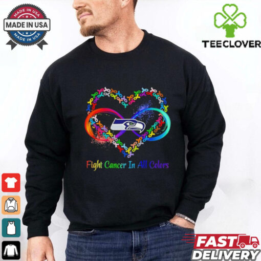 Seattle Seahawks Heart Fight Cancer in All Colors shirt