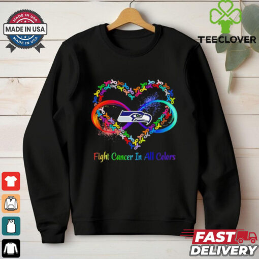 Seattle Seahawks Heart Fight Cancer in All Colors shirt