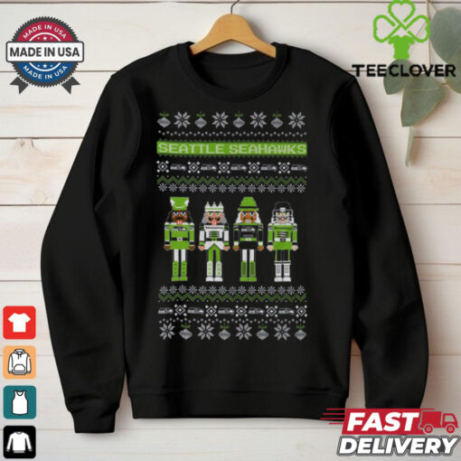 Seattle Seahawks Holiday Nutcracker Sweater T Shirt