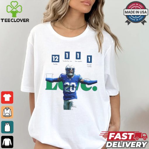 Seattle Seahawks Julian Love 12 Tackles 1 Tackles For Loss 1 Interception 1 Forced Fumble shirt