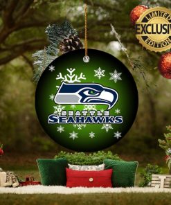 Seattle Seahawks NFL Custom Name 2023 Gifts Merry Christmas Decorations Ornament