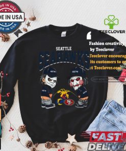 Seattle Seahawks NFL Halloween Peeing Funny Shirt