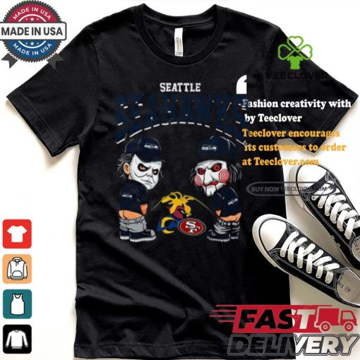 Seattle Seahawks NFL Halloween Peeing Funny Shirt