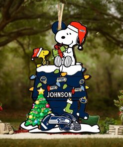 Seattle Seahawks NFL Snoopy Ornament Personalized Christmas 2023 Holidays