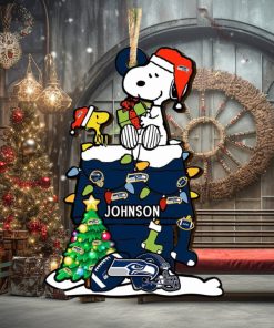 Seattle Seahawks NFL Snoopy Ornament Personalized Christmas 2023 Holidays