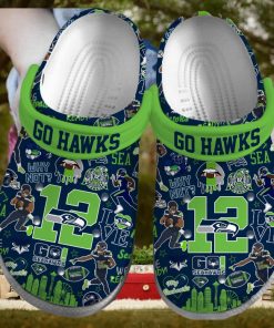 Seattle Seahawks NFL Sport Crocs Crocband Clogs Shoes Comfortable For Men Women and Kids – Footwearelite Exclusive