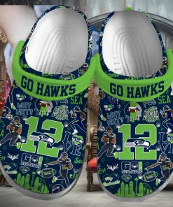 Seattle Seahawks NFL Sport Crocs Crocband Clogs Shoes Comfortable For Men Women and Kids – Footwearelite Exclusive