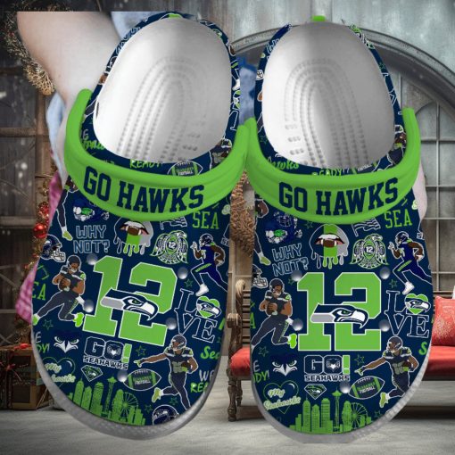 Seattle Seahawks NFL Sport Crocs Crocband Clogs Shoes Comfortable For Men Women and Kids – Footwearelite Exclusive