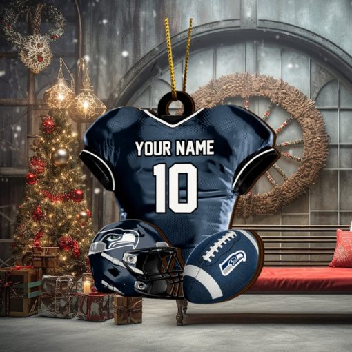 Seattle Seahawks NFL Sport Ornament Custom Name And Number