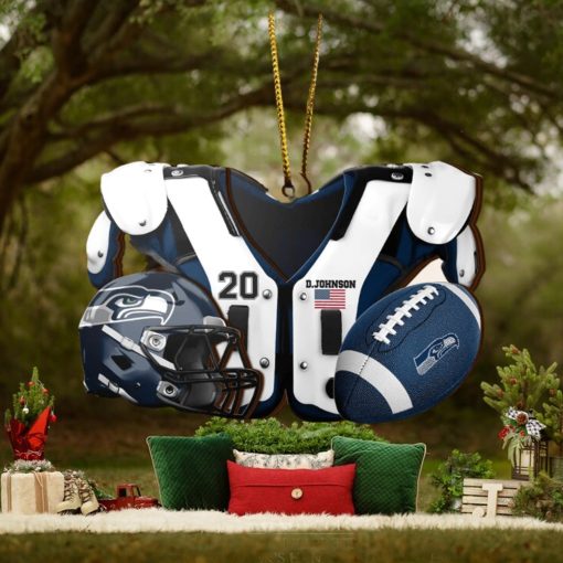 Seattle Seahawks NFL Sport Ornament Custom Your Name And Number