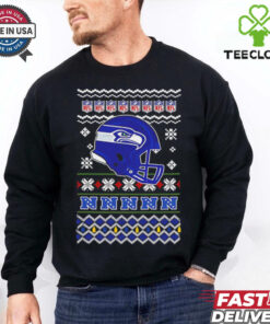 Seattle Seahawks NFL football Christmas helmet shirt