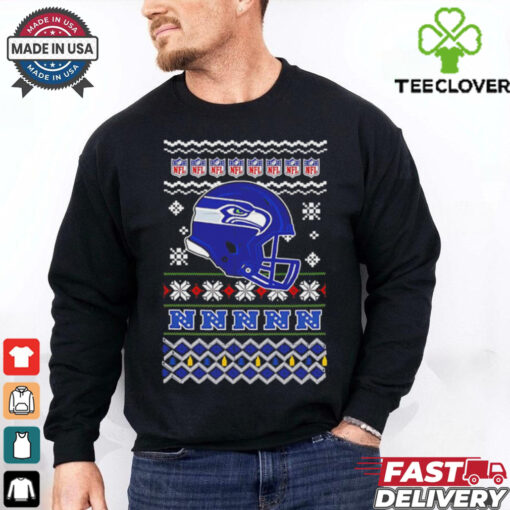 Seattle Seahawks NFL football Christmas helmet shirt