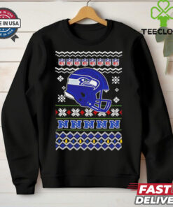 Seattle Seahawks NFL football Christmas helmet shirt