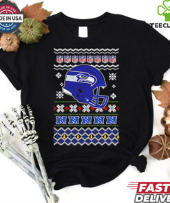 Seattle Seahawks NFL football Christmas helmet shirt
