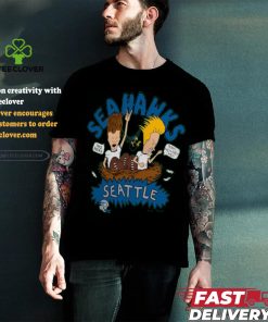 Seattle Seahawks NFL x Homage x Beavis and Butt Head Unisex Tri Blend T Shirt