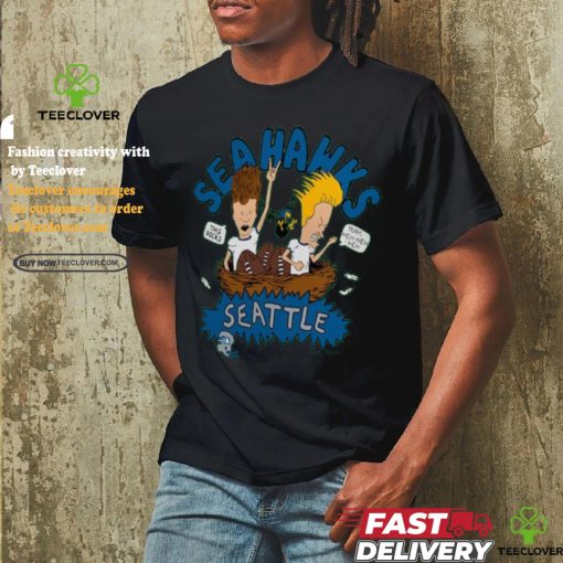 Seattle Seahawks NFL x Homage x Beavis and Butt Head Unisex Tri Blend T Shirt