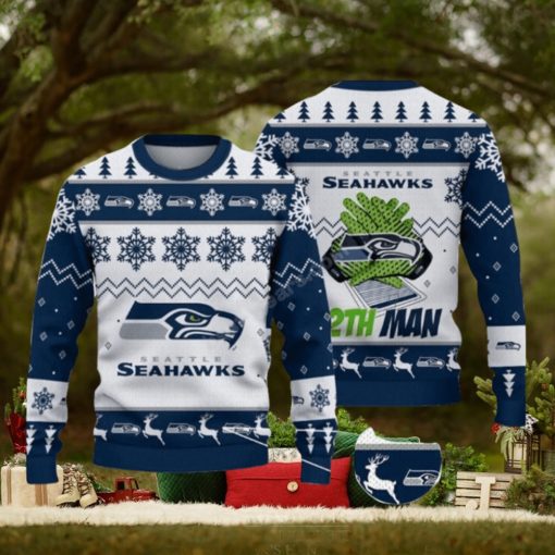 Seattle Seahawks Nfl Big Logo Ugly Christmas Sweaters