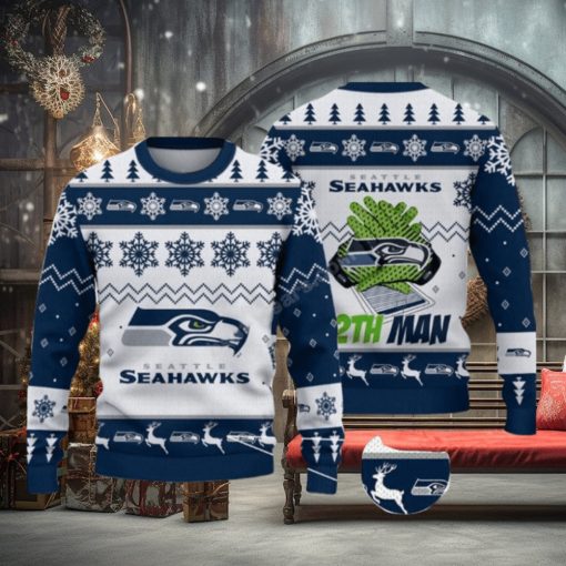 Seattle Seahawks Nfl Big Logo Ugly Christmas Sweaters