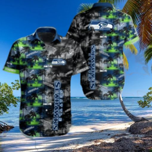 Seattle Seahawks Nfl Hawaiian Shirt   Short  T Shirt Hawaiian Pattern Print
