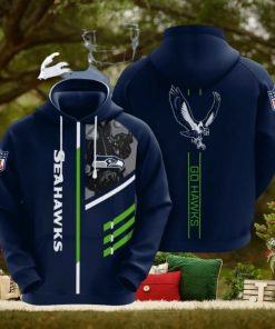 Seattle Seahawks No1798 Custom Hoodie 3D Sweatshirt Tshirt Football Gift