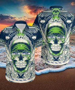 Seattle Seahawks Skull NFL Hawaiian Shirt