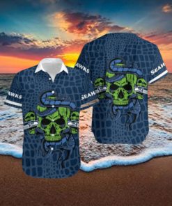 Seattle Seahawks Snake And Skull Hawaiian Shirt