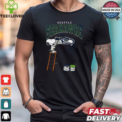 Seattle Seahawks Snoopy Painting Shirt