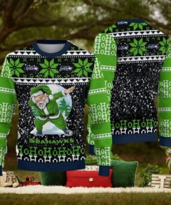 Seattle Seahawks Ugly Christmas Santa Claus Xmas Sweater Mittens Gift Mens Women