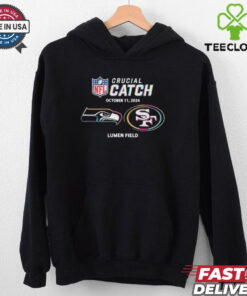 Seattle Seahawks Vs San Francisco 49ers October 11, 2024 NFL Crucial Catch t hoodie, sweater, longsleeve, shirt v-neck, t-shirt