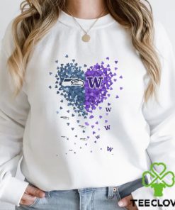 Seattle Seahawks Washington Huskies tiny heart shape shirt