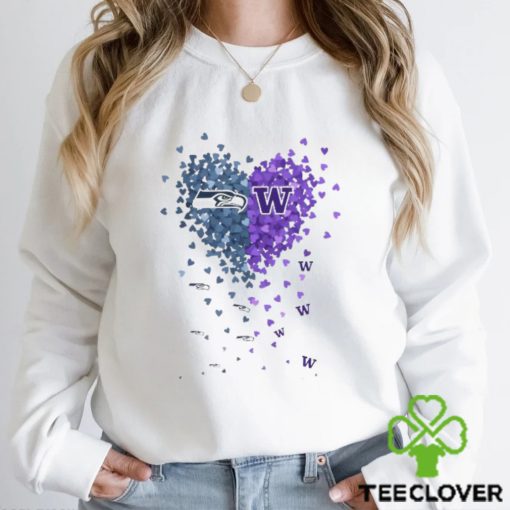 Seattle Seahawks Washington Huskies tiny heart shape shirt