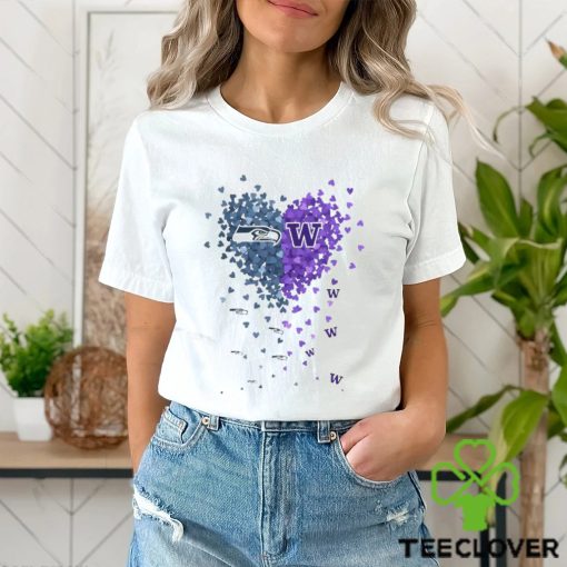 Seattle Seahawks Washington Huskies tiny heart shape shirt