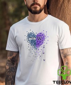 Seattle Seahawks Washington Huskies tiny heart shape shirt