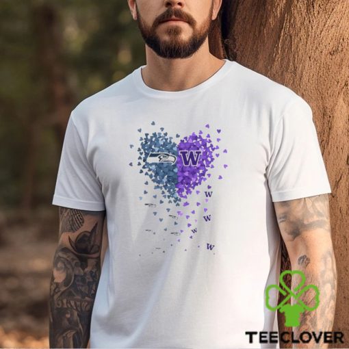 Seattle Seahawks Washington Huskies tiny heart shape shirt