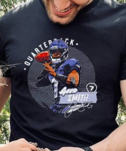 Seattle Seahawks football Geno Smith 7 player quarterback action pose signature dots shirt