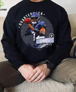 Seattle Seahawks football Geno Smith 7 player quarterback action pose signature dots shirt 3 Seattle Seahawks football Geno Smith 7 player quarterback action pose signature dots shirt