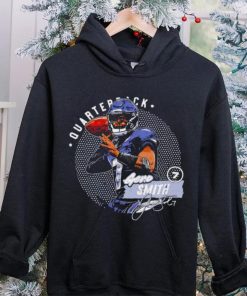 Seattle Seahawks football Geno Smith 7 player quarterback action pose signature dots shirt 7 Seattle Seahawks football Geno Smith 7 player quarterback action pose signature dots shirt