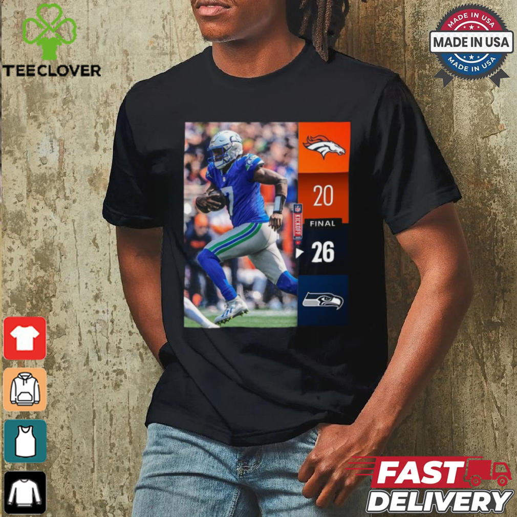 Seattle Seahawks wins 37 20 Denver Broncos 2024 NFL Game final score shirt Seattle Seahawks wins 37 20 Denver Broncos 2024 NFL Game final score shirt