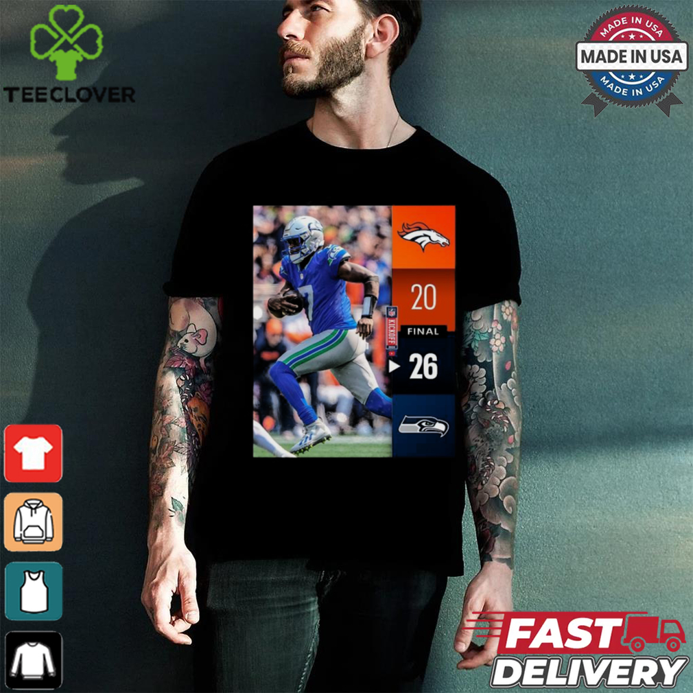 Seattle Seahawks wins 37 20 Denver Broncos 2024 NFL Game final score shirt Seattle Seahawks wins 37 20 Denver Broncos 2024 NFL Game final score shirt