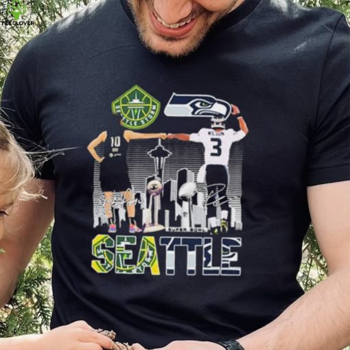 Seattle Storm Sue Bird And Seattle Seahawks Russell Wilson Signatures Shirt