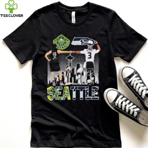 Seattle Storm Sue Bird And Seattle Seahawks Russell Wilson Signatures Shirt