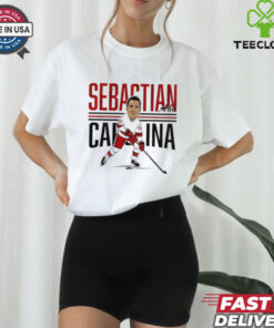Sebastian Aho Carolina Hurricanes center ice caricature shirt