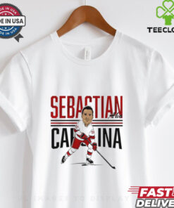 Sebastian Aho Carolina Hurricanes center ice caricature shirt