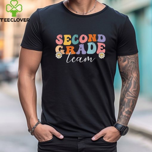 Second Grade Team Retro Groovy 2nd Grade Back To School T Shirt