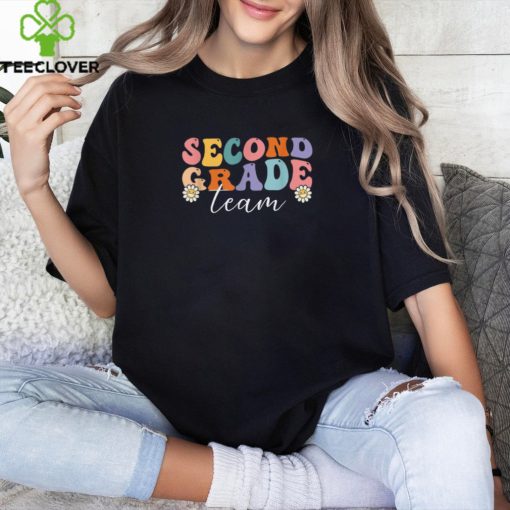 Second Grade Team Retro Groovy 2nd Grade Back To School T Shirt