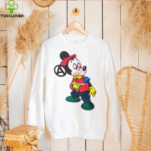 Seditionaries Mickey mouse shooting dope character funny T shirt