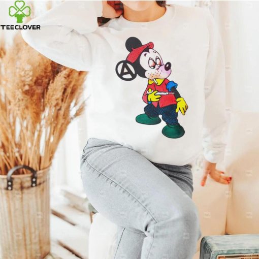 Seditionaries Mickey mouse shooting dope character funny T shirt