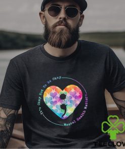 Semicolon Heart Suicide Prevention Mental Health Awareness T Shirt