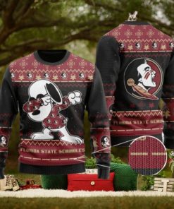 Seminoles Snoopy Dabbing Knitted Ugly Christmas Sweater